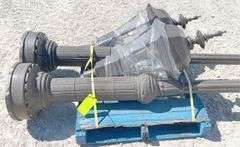 2- cast aluminum decorative lamp posts w/ light fixtures