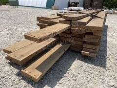 Group of rough cut oak 2"x8" up to 12' long
