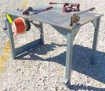 30"x4' steel work table w/ cutters & crimpers