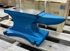 Unused 200 lb. cast iron anvil