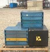 5 metal organizer bins w/ hardware