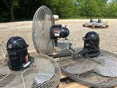 3- 24" wall mount electric fans, 110 volt