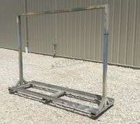 8' rolling steel hanger rack