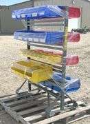 3' wide rolling rack w/ organizer bins