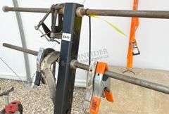 Group of clamps w/ rolling storage rack