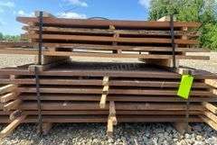 Group of walnut, cherry & oak rough cut lumber