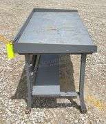 35"x6' steel work table