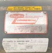Dayton 8" commercial bench grinder on stand