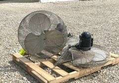 3- 24" wall mount electric fans, 110 volt