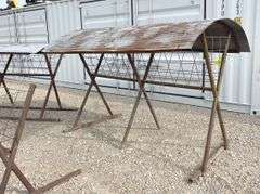 4- homemade hay feeders up to 8' long
