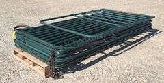 9- 12' corral panels + 6' walk through gate panel