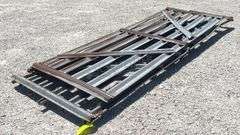 12' & 14' galvanized farm gates, some damage
