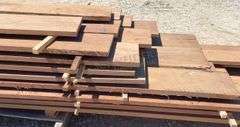 Group of 1" thick rough sawn walnut lumber