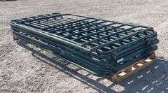 9- 12' corral panels + 6' walk through gate panel