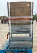 3'x2' steel work table w/ shelves & 2 organizer bins
