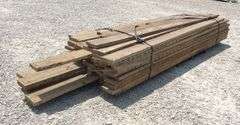 Group of rough cut oak 2"x8" up to 12' long