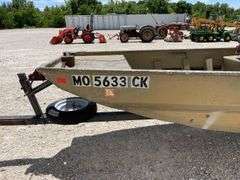 1989 Landau 16' aluminum jon boat w/ motor & trailer