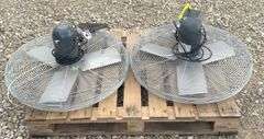 2- 30" wall mount electric fans, 110 volt