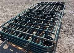 9- 12' corral panels + 6' walk through gate panel
