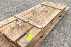 Group of rough sawn 1" thick red oak lumber up to 12.5' long