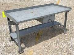 35"x6' steel work table