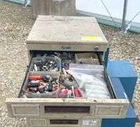 5 metal organizer bins w/ hardware