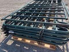 9- 12' corral panels + 6' walk through gate panel