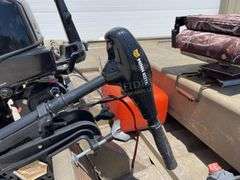 1989 Landau 16' aluminum jon boat w/ motor & trailer
