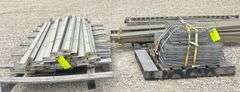 5- 17"x72" light duty pallet rack frames w/ 35 crossmembers & mesh shelves