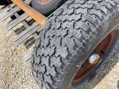 2- 6 lug rubber torsion axles w/ wheels & tires
