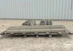 5- 17"x72" light duty pallet rack frames w/ 35 crossmembers & mesh shelves