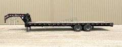2009 PJ 30' flatbed gooseneck trailer