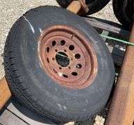 2- 6 lug rubber torsion axles w/ wheels & tires