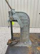 4'x5' steel welding table w/ vise, drill press & arbor press