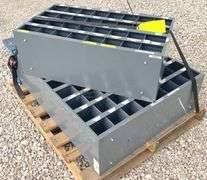 2-tier 34" wide steel bolt bin w/ hardware