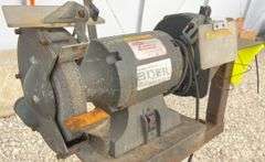 Dayton 8" commercial bench grinder on stand