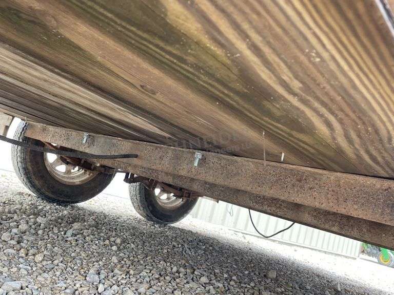 2013 12' homemade utility trailer w/ fuel tank & toolbox