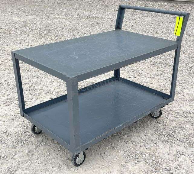 30"x4' rolling steel utility cart