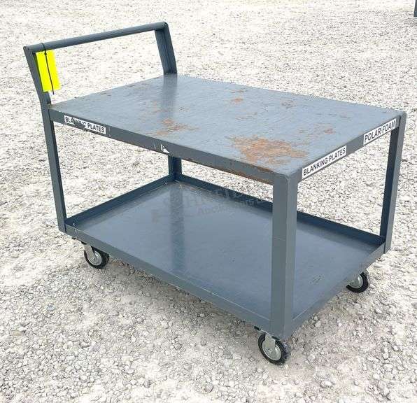 30"x4' rolling steel utility cart