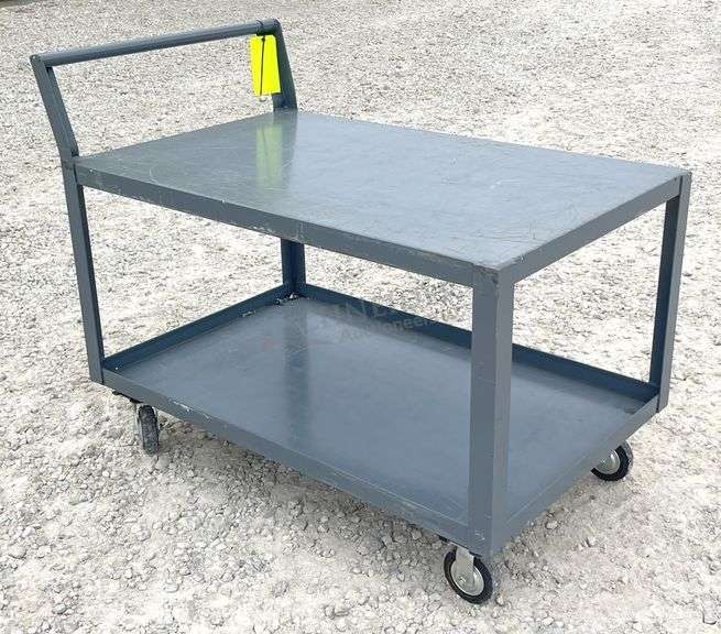 30"x4' rolling steel utility cart