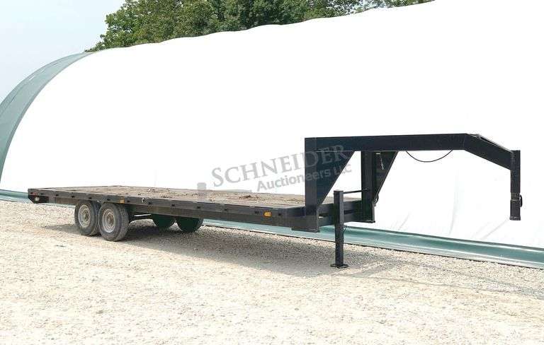 1992 Homemade 24' gooseneck flatbed trailer