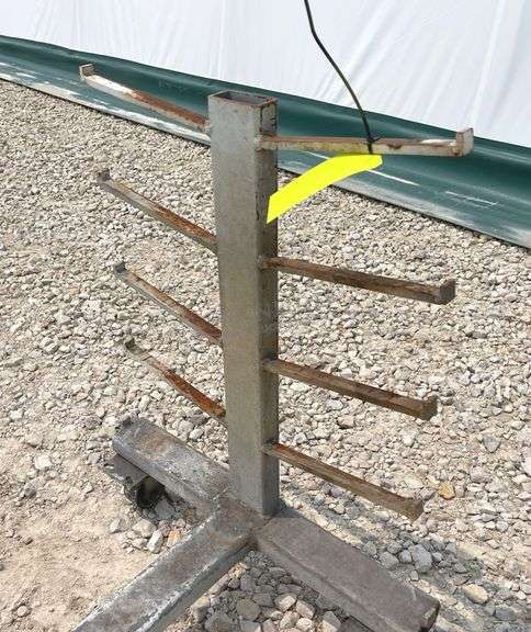 32" long rolling material rack