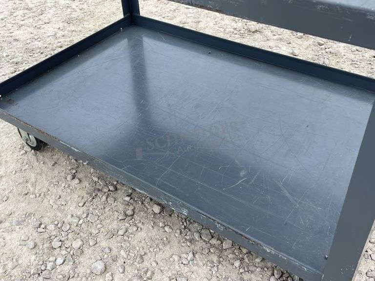 30"x4' rolling steel utility cart