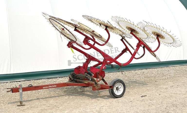 Durabilt 8 wheel V hay rake
