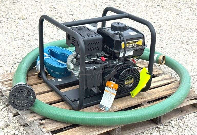 Unused Red Lion 2" gas water pump w/ hoses