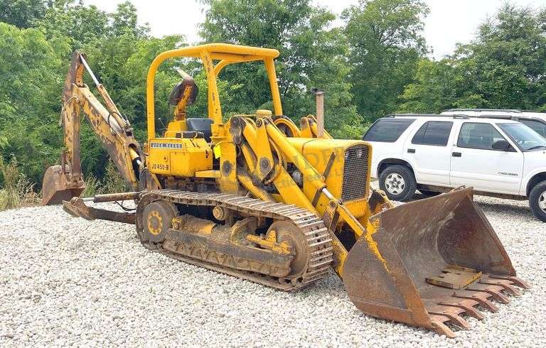 John Deere 450-B crawler loader w/ backhoe, steering & shifting problems