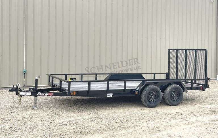 Unused 2024 Liberty 16' flatbed utility trailer