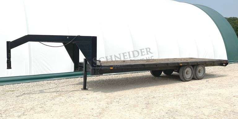 1992 Homemade 24' gooseneck flatbed trailer