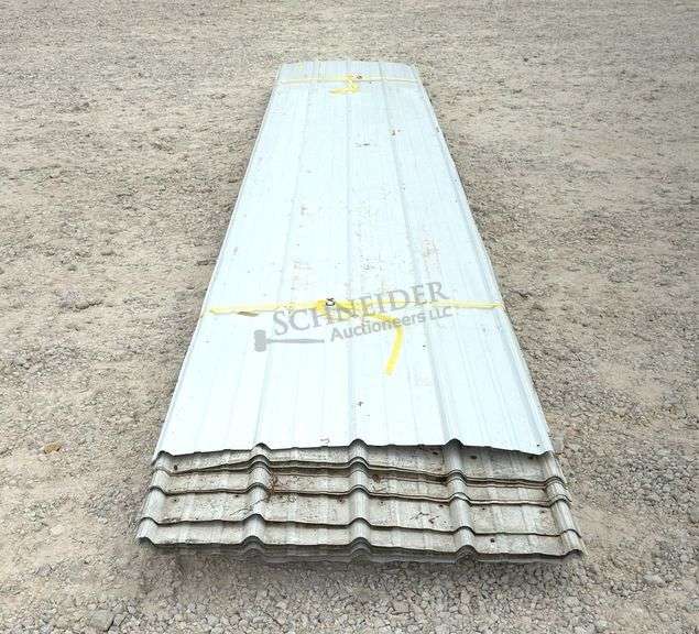 Group of used barn metal up to 18' long, 25+ sheets