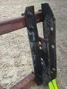 Pin on bale spear for loader w/ adjustable brackets